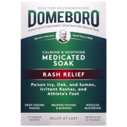 Domeboro Medicated Soak Rash Relief, 12 Powder Packets