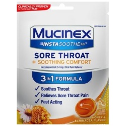 Mucinex InstaSoothe Sore Throat + Soothing Comfort Honey & Echinacea