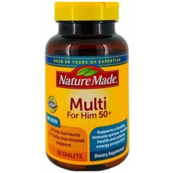 Nature Made Multivitamin For Him 50+, Mens Multivitamins for Daily Nutritional Support, Multivitamin for Men, 90 Tablets, 90 Day Supply