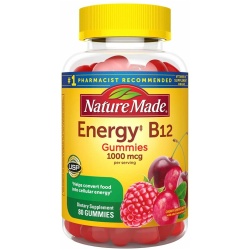 Nature Made Energy Vitamin B12 1000 mcg Gummies - Cherry & Mixed Berry - 80ct