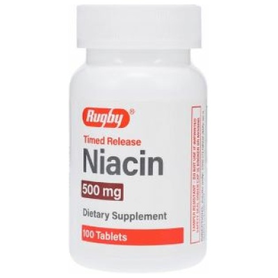 Niacin 500 mg TR Tab 100ct Rugby