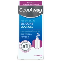 ScarAway Silicone Scar Gel works on newly healed wounds to prevent scars