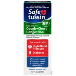 Safetussin DM Day Time Cough Relief Syrup, 4 Ounce Bottle