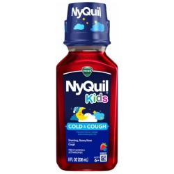 Vicks Childrens Nyquil Cold Cough Multi-Symptom Relief Liquid, Cherry - 8 Oz.