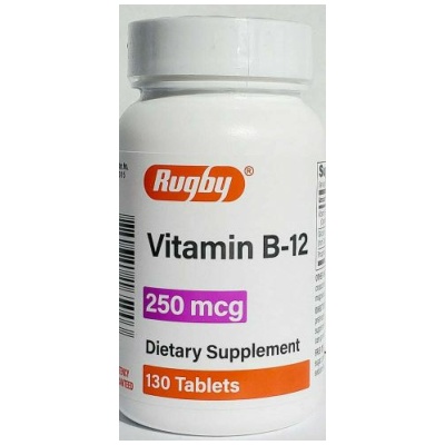 Vitamin B12 250mcg Tablet 130ct by Major