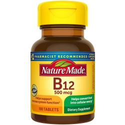 Nature Made Vitamin B-12 500 mcg Tablets 100 ea