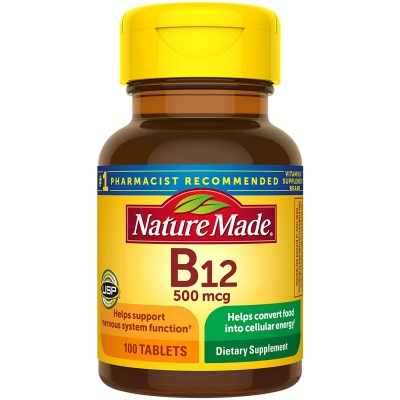 Nature Made Vitamin B-12 500 mcg Tablets 100 ea