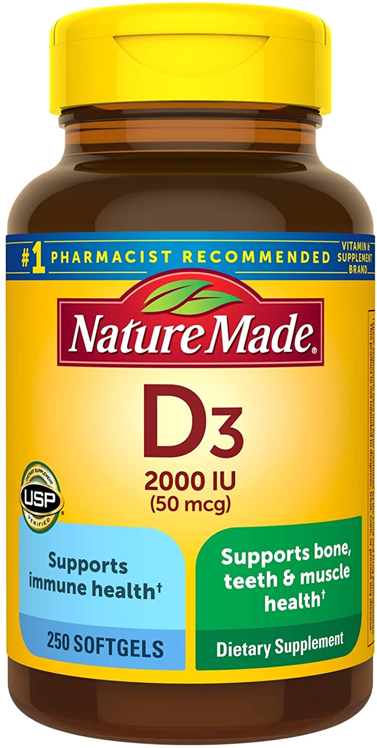 Vitamin D3, 250 Softgels, Vitamin D 2000 IU (50 mcg) by Nature Made  Wholesale Supplier ????️- Nature Made OTC Superstore
